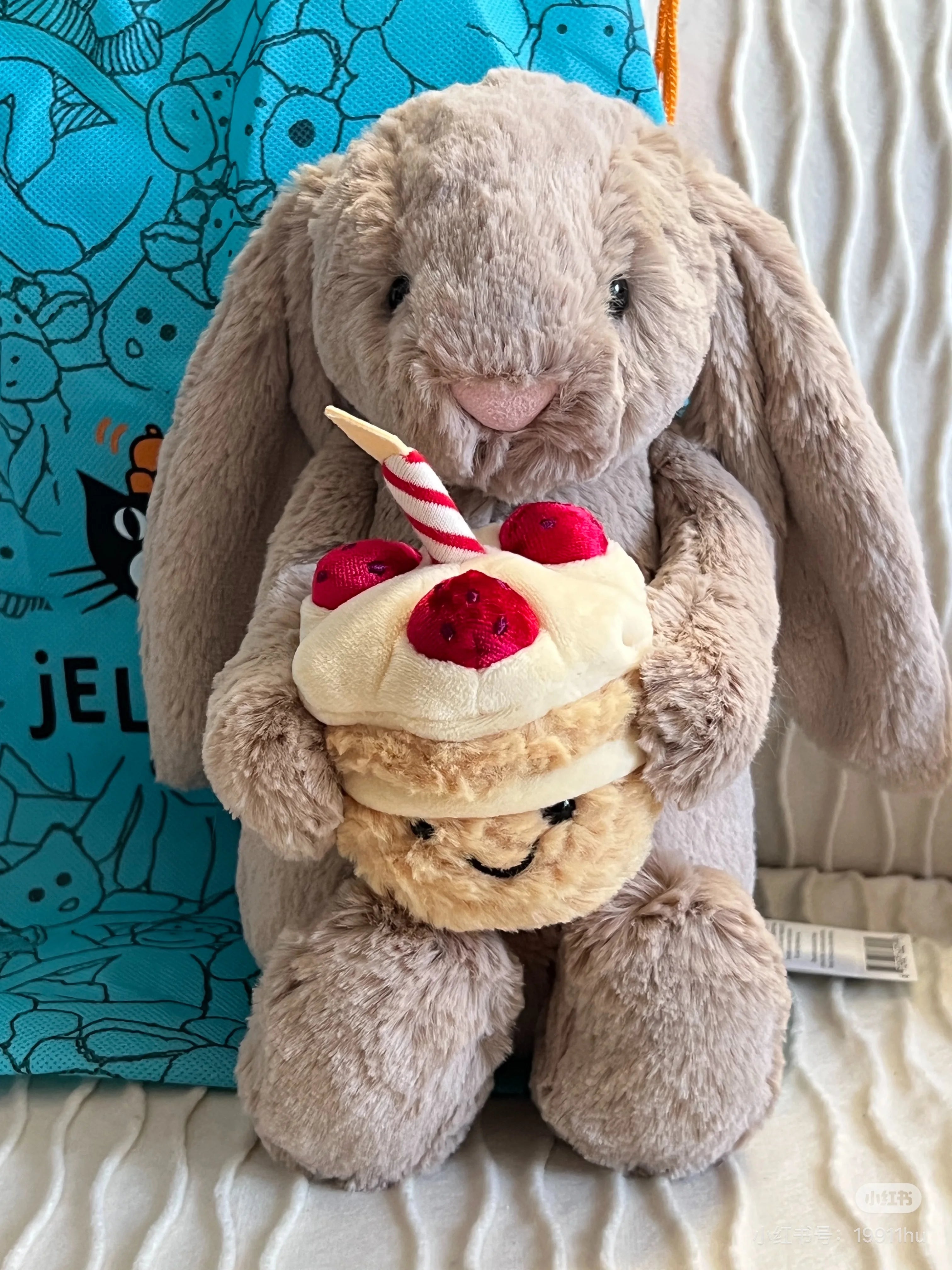 30cm Jellycat Cute Long Ears Rabbit Plush Toy Very Soft White Pink Bunny Doll Sleeping Plushies Home Decor Xmas Gifts Girl