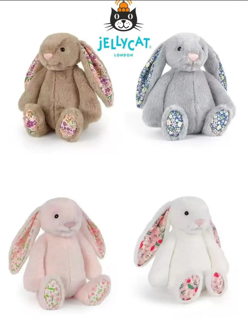 30cm Jellycat Cute Long Ears Rabbit Plush Toy Very Soft White Pink Bunny Doll Sleeping Plushies Home Decor Xmas Gifts Girl